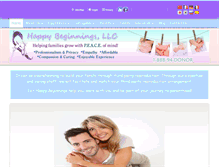 Tablet Screenshot of happybeginningseggdonation.com